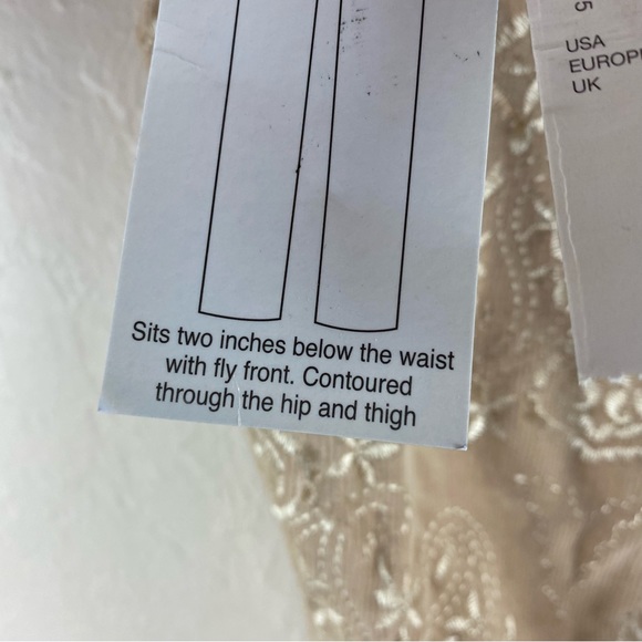 Antonio Melani Maxine Town Country Pants Tan Corduroy Embroidered Floral NWT - Picture 11 of 13